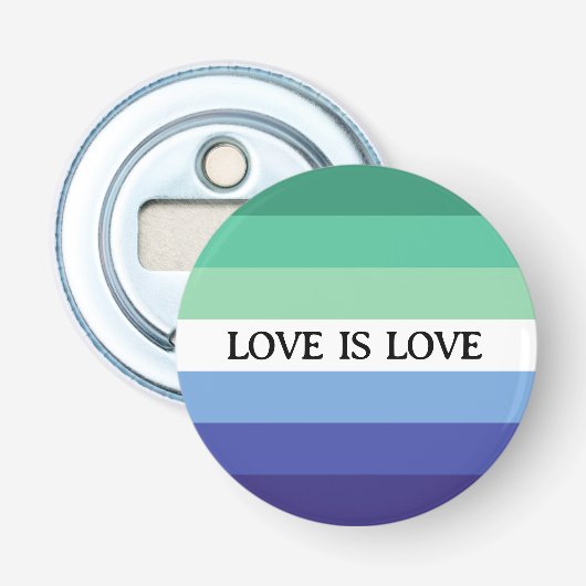 Love Gay Flag LGBTQ Button Flesopener (Voorkant)