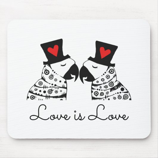Love Gay Parrots Muismat (Voorkant)