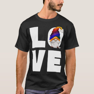 Love Gay Pride Gnome for LGBTQ Awareness Funny Que T-shirt