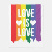 Love Gay Pride LGBT Rainbow Fleece Deken (Voorkant)