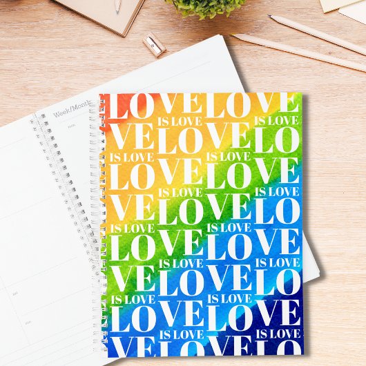 Love Gay Pride Rainbow Planner