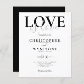 Love Gay Wedding Invitation (Voorkant / Achterkant)