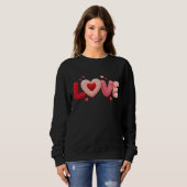 LOVE Gebreide Hart Sweatshirt – Romantische Valent (Voorkant volledig)