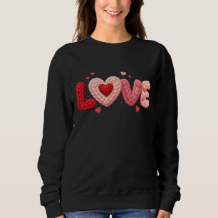 LOVE Gebreide Hart Sweatshirt – Romantische Valent