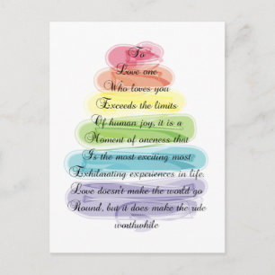 "Love"-gedicht geeft kunstboomontwerp Briefkaart