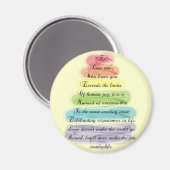 "Love"-gedicht geeft kunstboomontwerp Magneet (Voorkant / Achterkant)