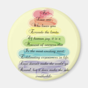 "Love"-gedicht geeft kunstboomontwerp Magneet