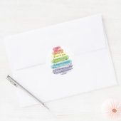 "Love"-gedicht geeft kunstboomontwerp Ronde Sticker (Envelop)