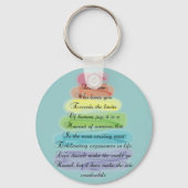 "Love"-gedicht geeft kunstboomontwerp Sleutelhanger (Voorkant)