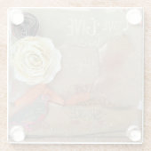 Love Geef Hope Share Gezegde Glazen Onderzetter (Achterkant)