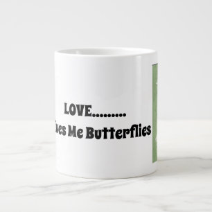LOVE......Geeft Me Vlinders Grote Koffiekop