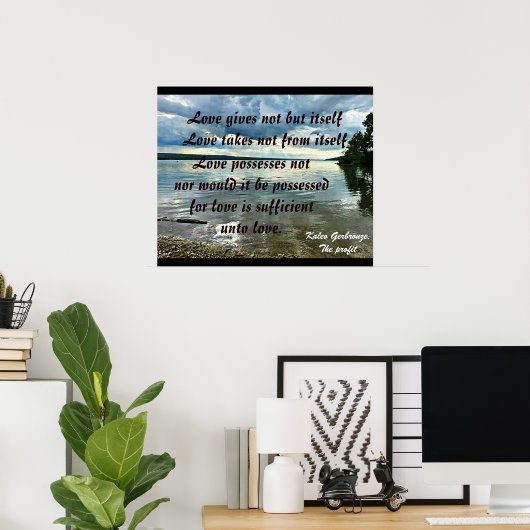 LOVE GEEFT NIET MAAR ZICHZELF poster (Thuiskantoor)