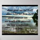 LOVE GEEFT NIET MAAR ZICHZELF poster (Voorkant)