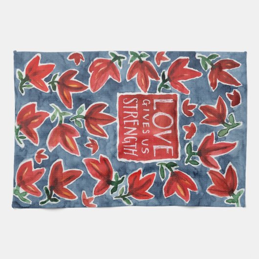 Love geeft ons Sterke keukenhanddoeken (Horizontaal)