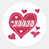 Love GEEKS Ronde Sticker (Voorkant)