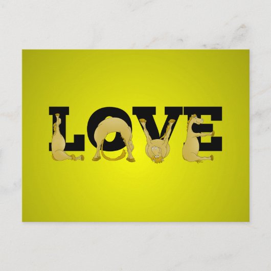 LOVE gemaakt door een zeer flexibele pony Briefkaart (Voorkant)