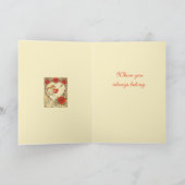 Love, Gently Held Vintage Art Nouveau Romance Kaart (Binnen)