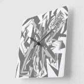 LOVE GEOMESKY ANIMALS dog BY MASANSER Vierkante Klok (Hoek)