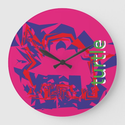LOVE GEOMESKY ANIMALS turtle BY MASANSER Grote Klok (Voorkant)