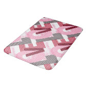 Love Geometric Magenta Letter Badmat (Gekanteld)