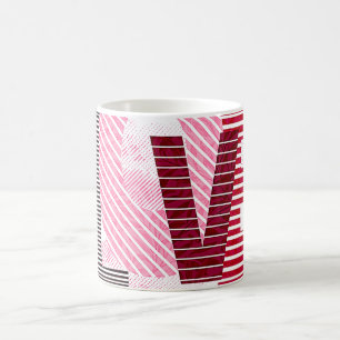 Love Geometric Magenta Letter Koffiemok