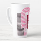 Love Geometric Magenta Letter Latte Mok (Linkerhoek)