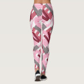 Love Geometric Magenta Letter Leggings (Achterkant)