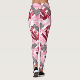 Love Geometric Magenta Letter Leggings
