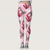 Love Geometric Magenta Letter Leggings (Voorkant)