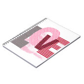 Love Geometric Magenta Letter Notitieboek (Linkerzijde)