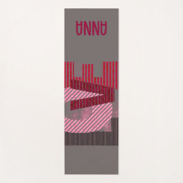 Love Geometric Magenta Letter Yoga Mat