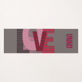 Love Geometric Magenta Letter Yoga Mat (Voorkant (horizontaal))