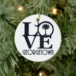 LOVE Georgetown SC Keramisch Ornament