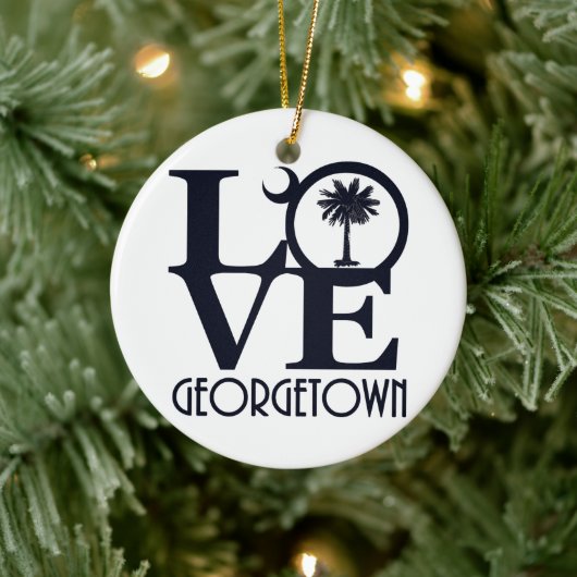 LOVE Georgetown SC Keramisch Ornament (Boom)