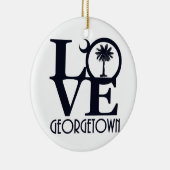 LOVE Georgetown SC Keramisch Ornament (Rechts)