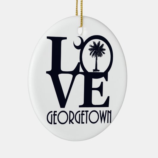LOVE Georgetown SC Keramisch Ornament (Rechts)