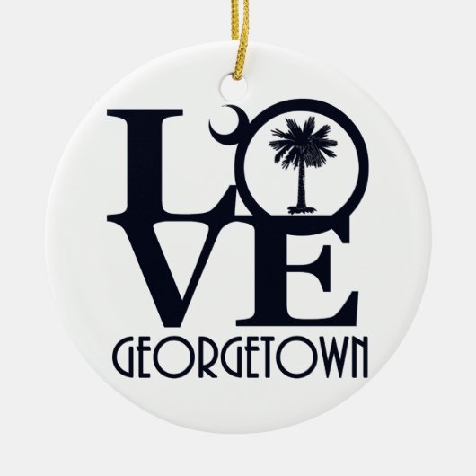 LOVE Georgetown SC Keramisch Ornament (Voorkant)