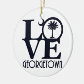 LOVE Georgetown SC Keramisch Ornament (Links)