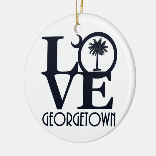 LOVE Georgetown SC Keramisch Ornament (Links)
