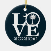 LOVE Georgetown South Carolina Keramisch Ornament (Voorkant)