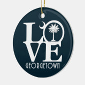 LOVE Georgetown South Carolina Keramisch Ornament (Links)