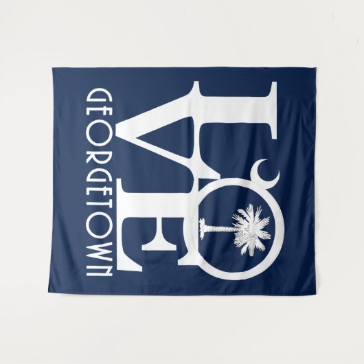 LOVE Georgetown South Carolina Wandkleed (Voorkant (horizontaal))