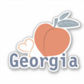 Love Georgia Peach Sticker (Voorkant)