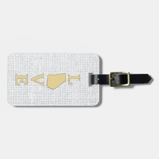 LOVE Georgia State Map Bagagelabel (Voorkant horizontaal)