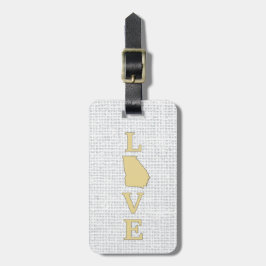 LOVE Georgia State Map Bagagelabel