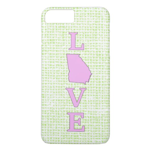 LOVE Georgia State Map Case-Mate iPhone Case (Achterkant)