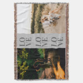 "LOVE" gepersonaliseerd Volledige foto lay-out Deken (Voorkant Verticaal)