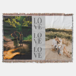 "LOVE" gepersonaliseerd Volledige foto lay-out Deken