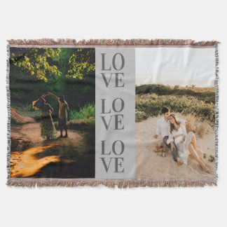 "LOVE" gepersonaliseerd Volledige foto lay-out Deken