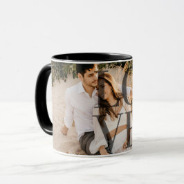 "LOVE" gepersonaliseerd Volledige foto lay-out Mok